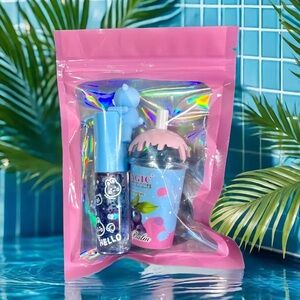 Blue bear Lip Gloss And Lip Balm In Blueberry